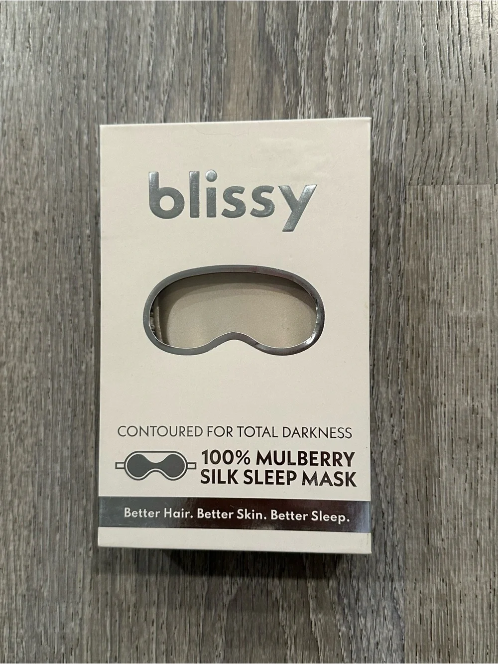 Bliss 100% Mulberry Silk Sleep Mask - Champagne